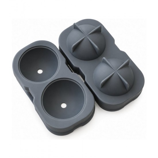 Forma Para Gelo Esférica Para Drink em Silicone Cinza